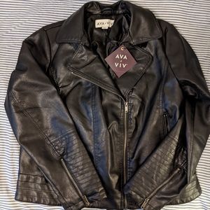 NWT Ava & Viv Faux Leather Jacket